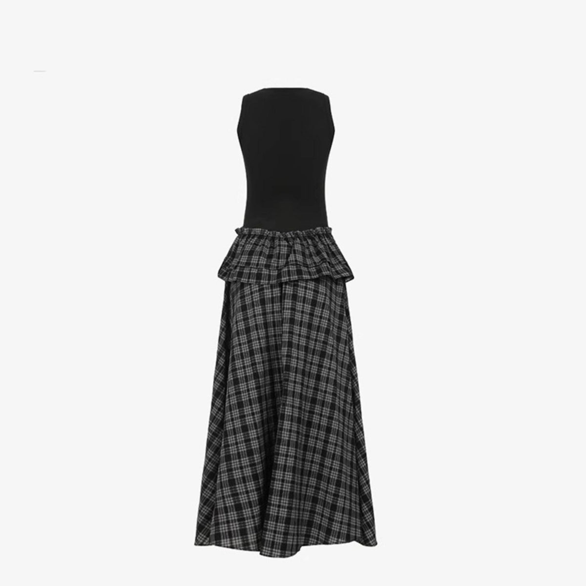 V-Lace Patchwork A-Line Dress