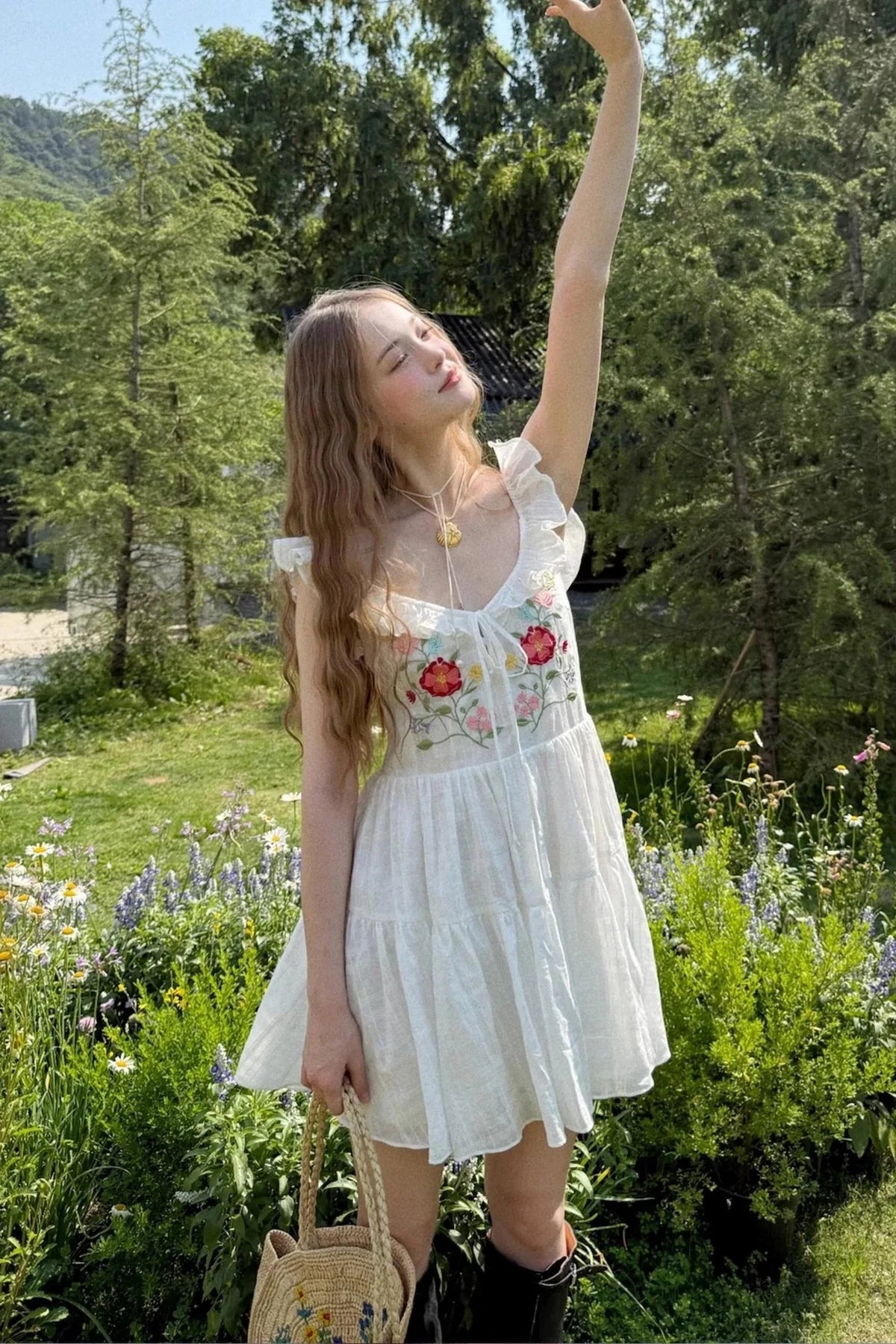 V-Neck Blossom Dress