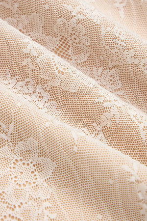 V-Neck Bow Tie Lace Top