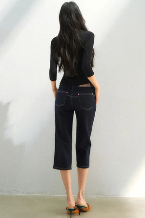 V-Neck Button Knit Top