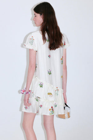 V-Neck Cropped Dress