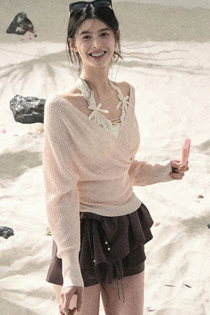 V-Neck Dopamine Sun Protection Top Set-Up
