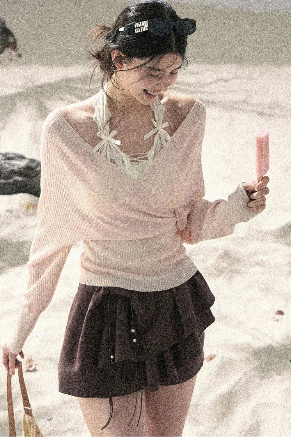 V-Neck Dopamine Sun Protection Top Set-Up