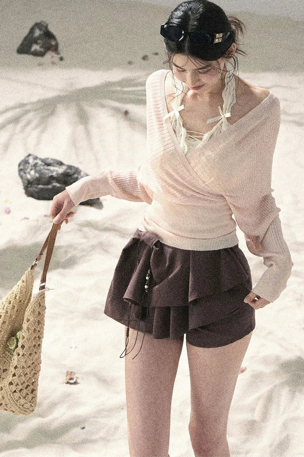 V-Neck Dopamine Sun Protection Top Set-Up