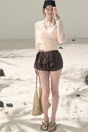 V-Neck Dopamine Sun Protection Top Set-Up