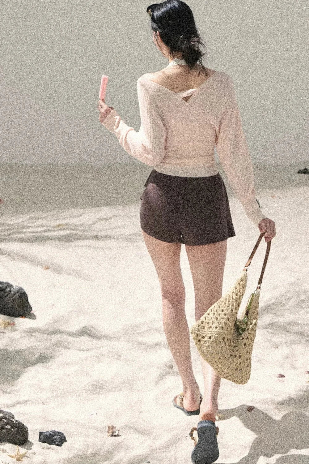 V-Neck Dopamine Sun Protection Top Set-Up