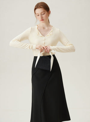 V-Neck Knit Base Layer Top