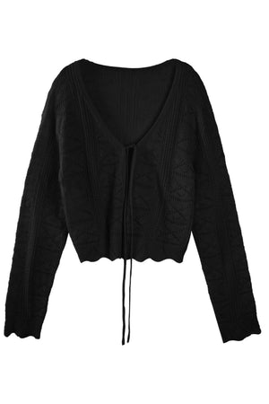 V-Neck Knit Sweater Cardigan