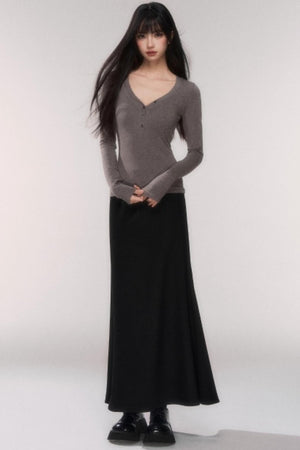 V-Neck Knitted Top