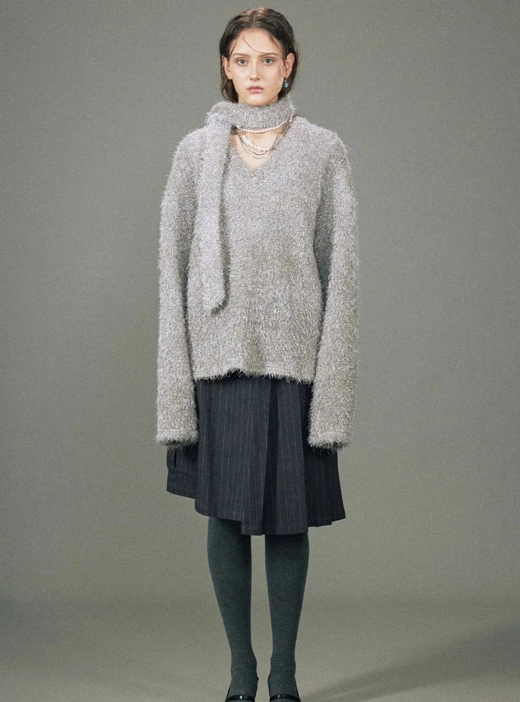 V-neck  Knitwear Top