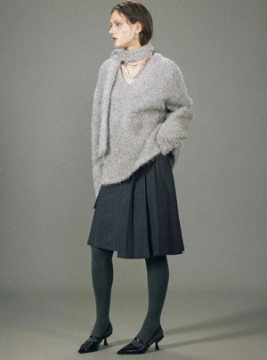 V-neck  Knitwear Top