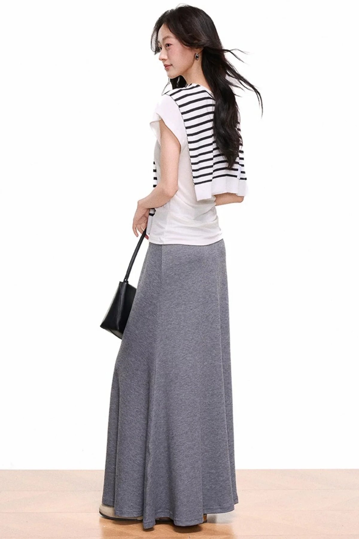 V-Neck Mermaid Skirt Top Set-Up