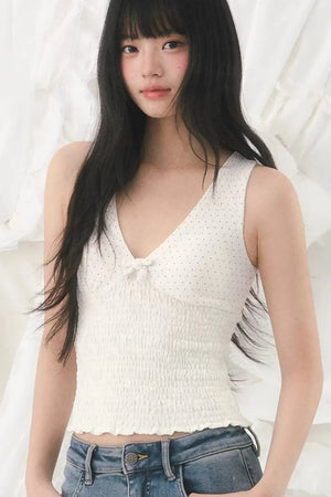 V-Neck Polka Dot Camisole Top