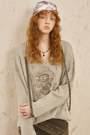 V-Neck Pullover Sweater