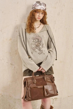 V-Neck Pullover Sweater