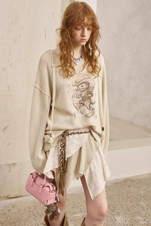V-Neck Pullover Sweater