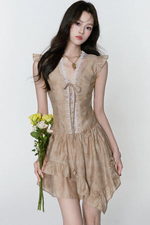 V-Neck Sleeve Dress