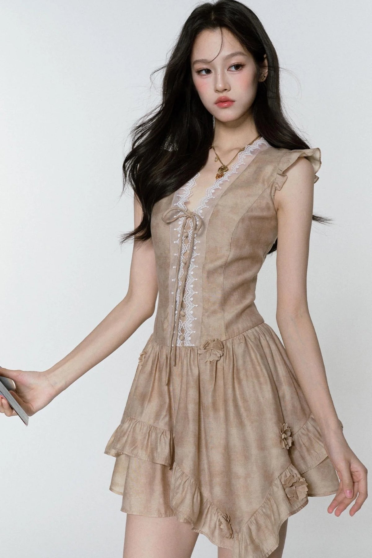 V-Neck Sleeve Dress