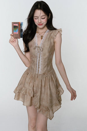 V-Neck Sleeve Dress