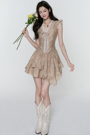 V-Neck Sleeve Dress