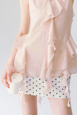 V-Neck Sleeveless Halter Top