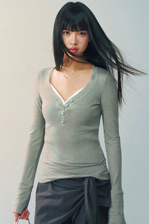 V-Neck Slim Top