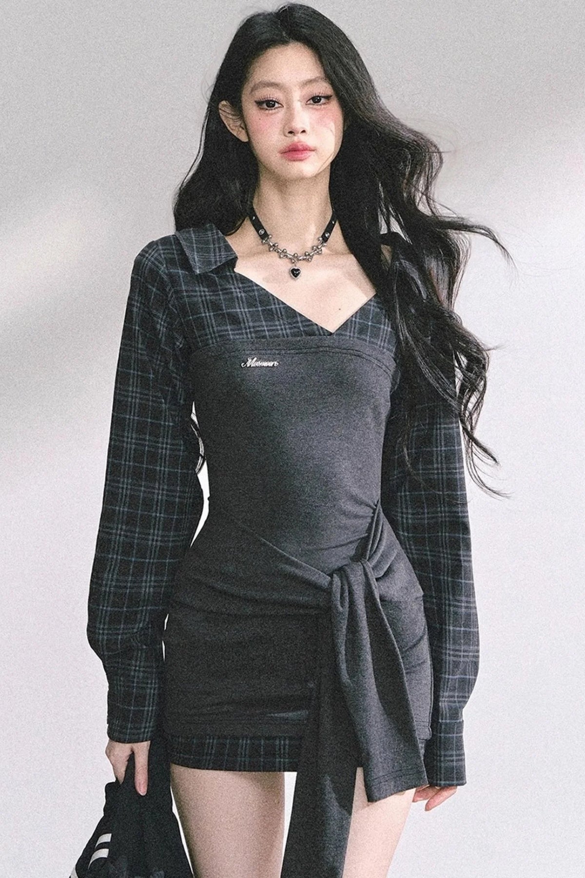 V-Neck Slimming Dress