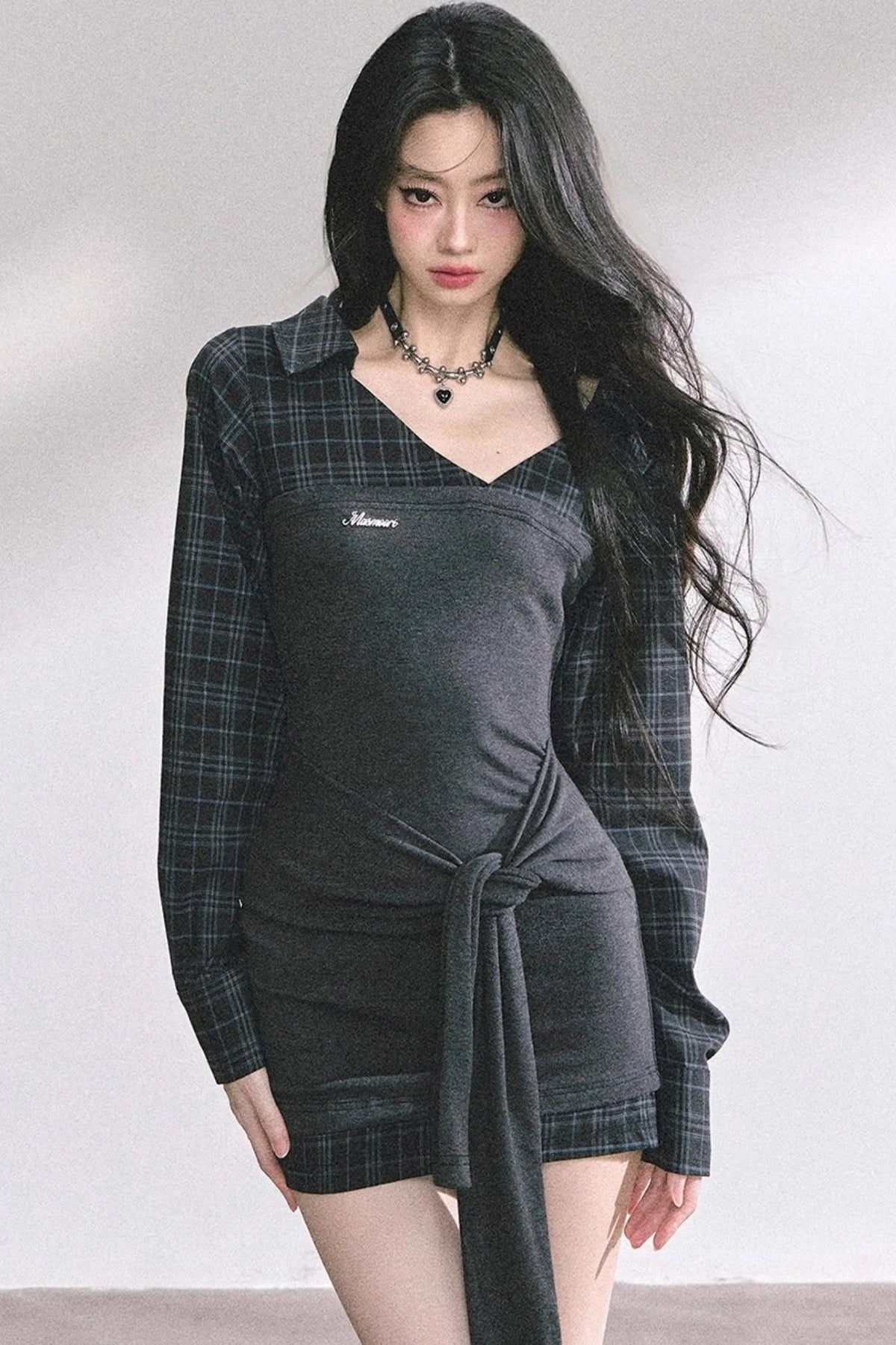 V-Neck Slimming Dress