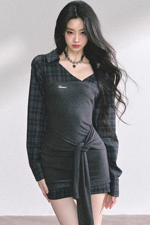 V-Neck Slimming Dress