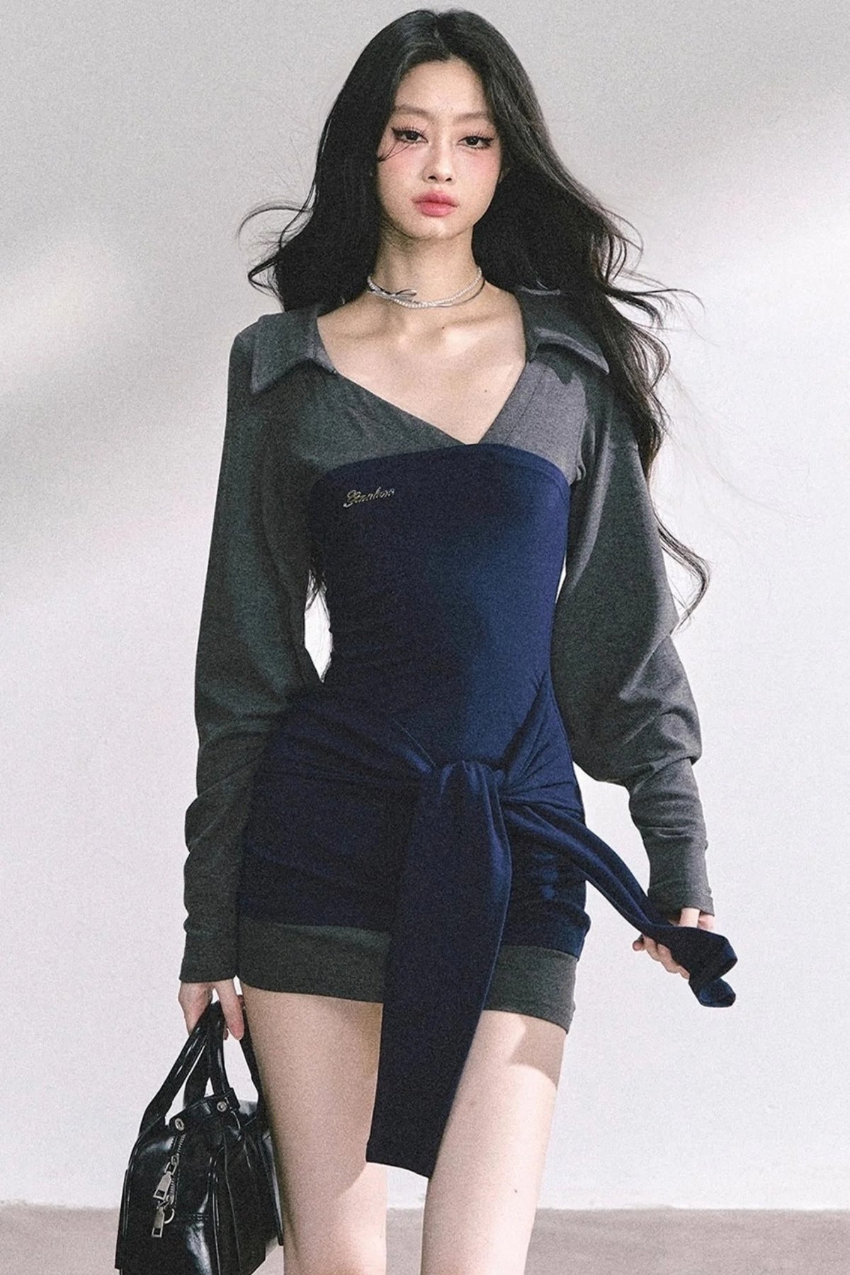 V-Neck Slimming Dress