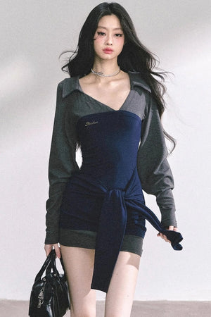 V-Neck Slimming Dress