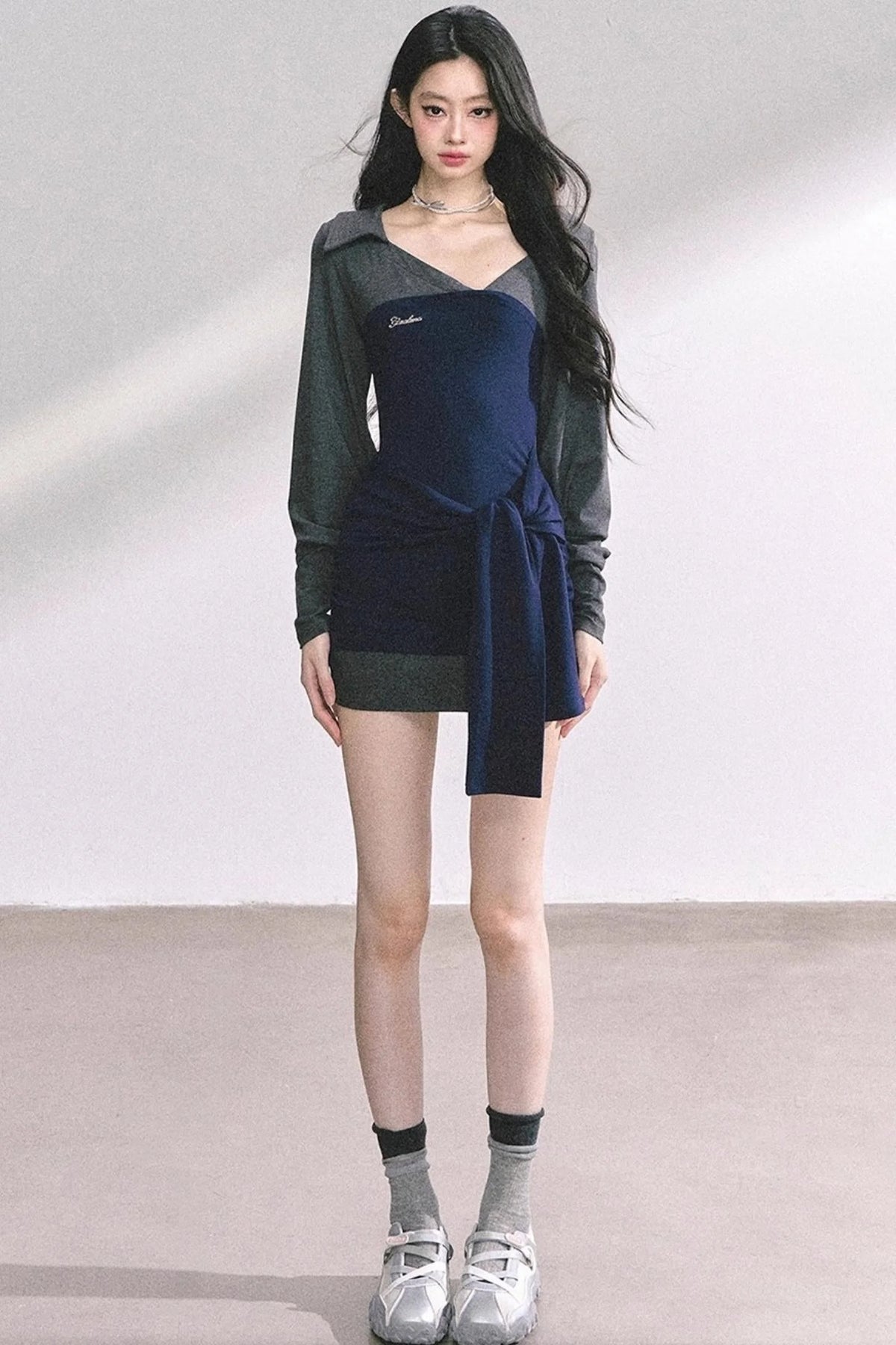V-Neck Slimming Dress