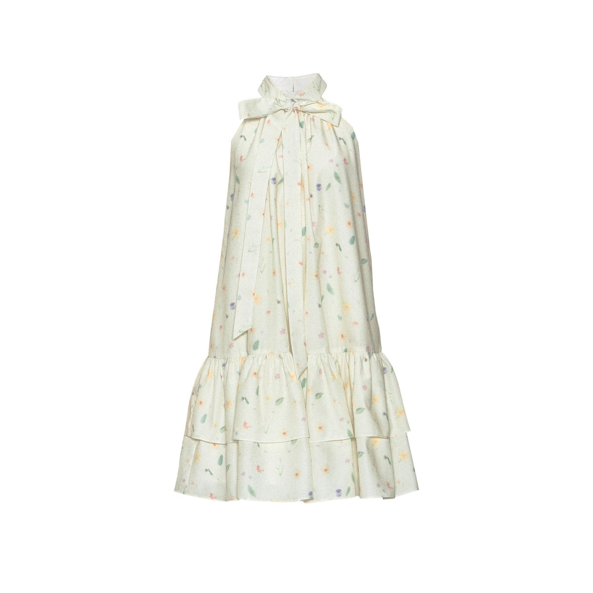 Vacation Floral Bow Dress