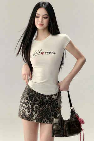 Valentine's Alphabet Slim T-Shirt