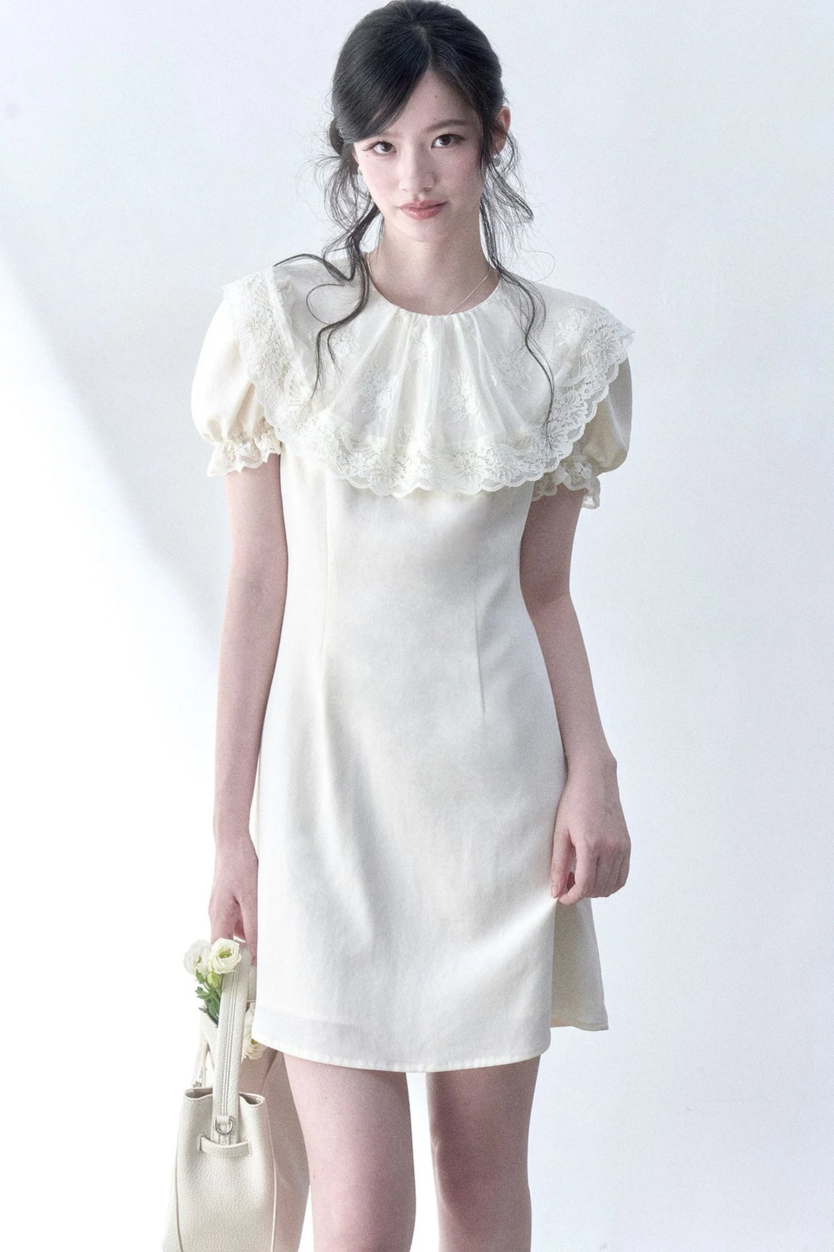 Vanilla Lace Doll Collar Dress