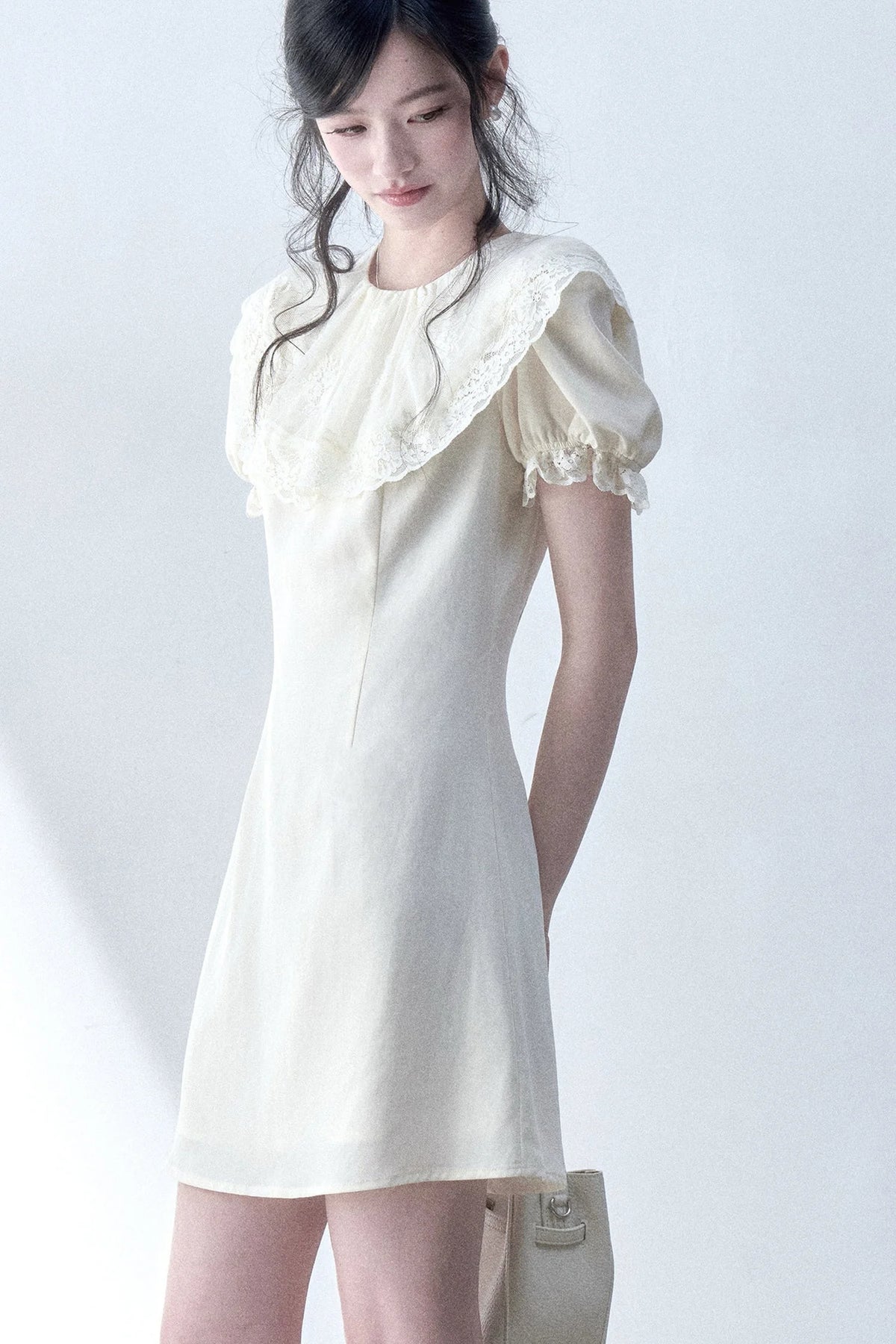 Vanilla Lace Doll Collar Dress