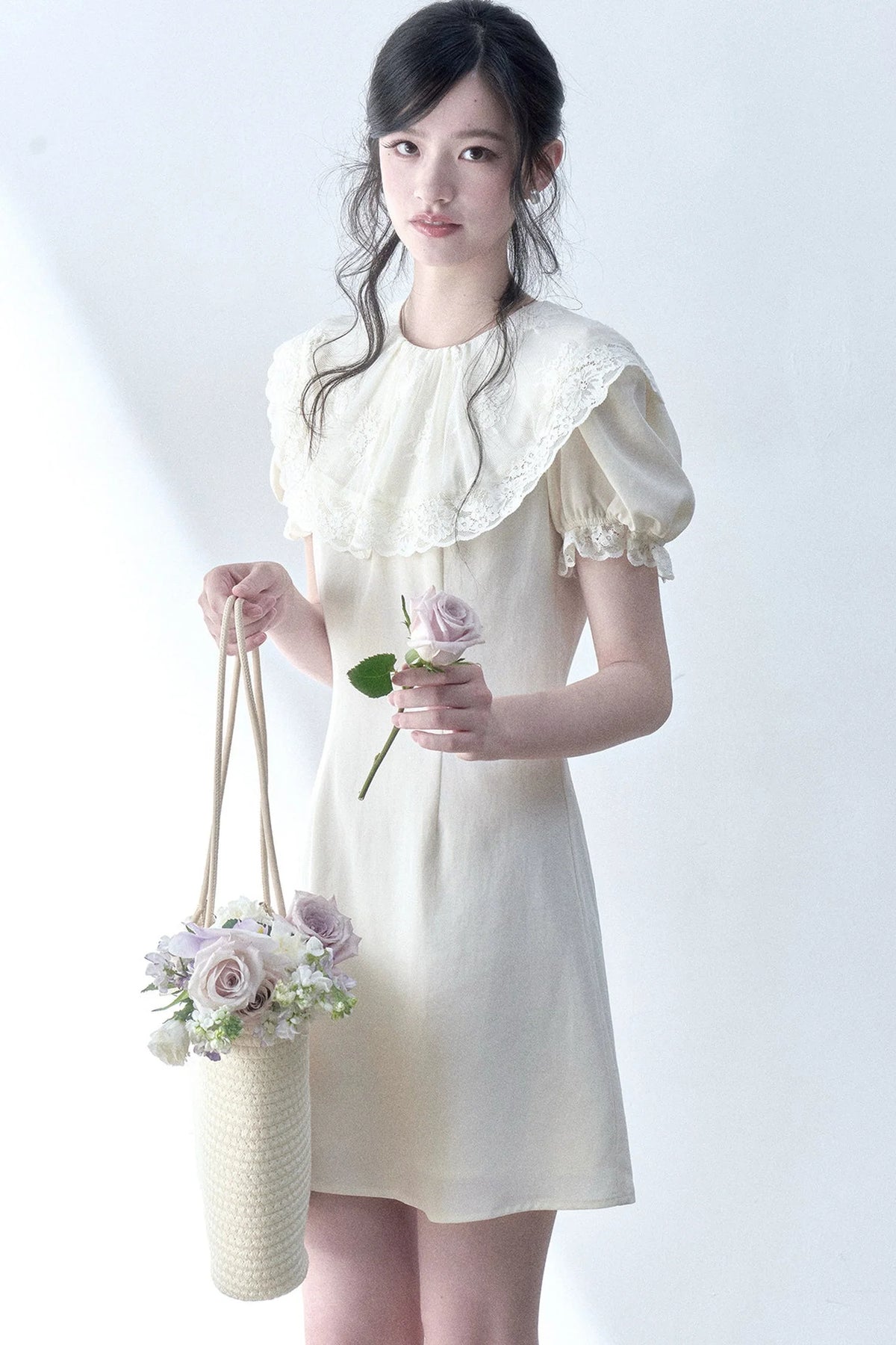 Vanilla Lace Doll Collar Dress