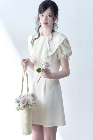 Vanilla Lace Doll Collar Dress