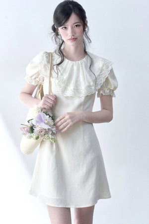 Vanilla Lace Doll Collar Dress