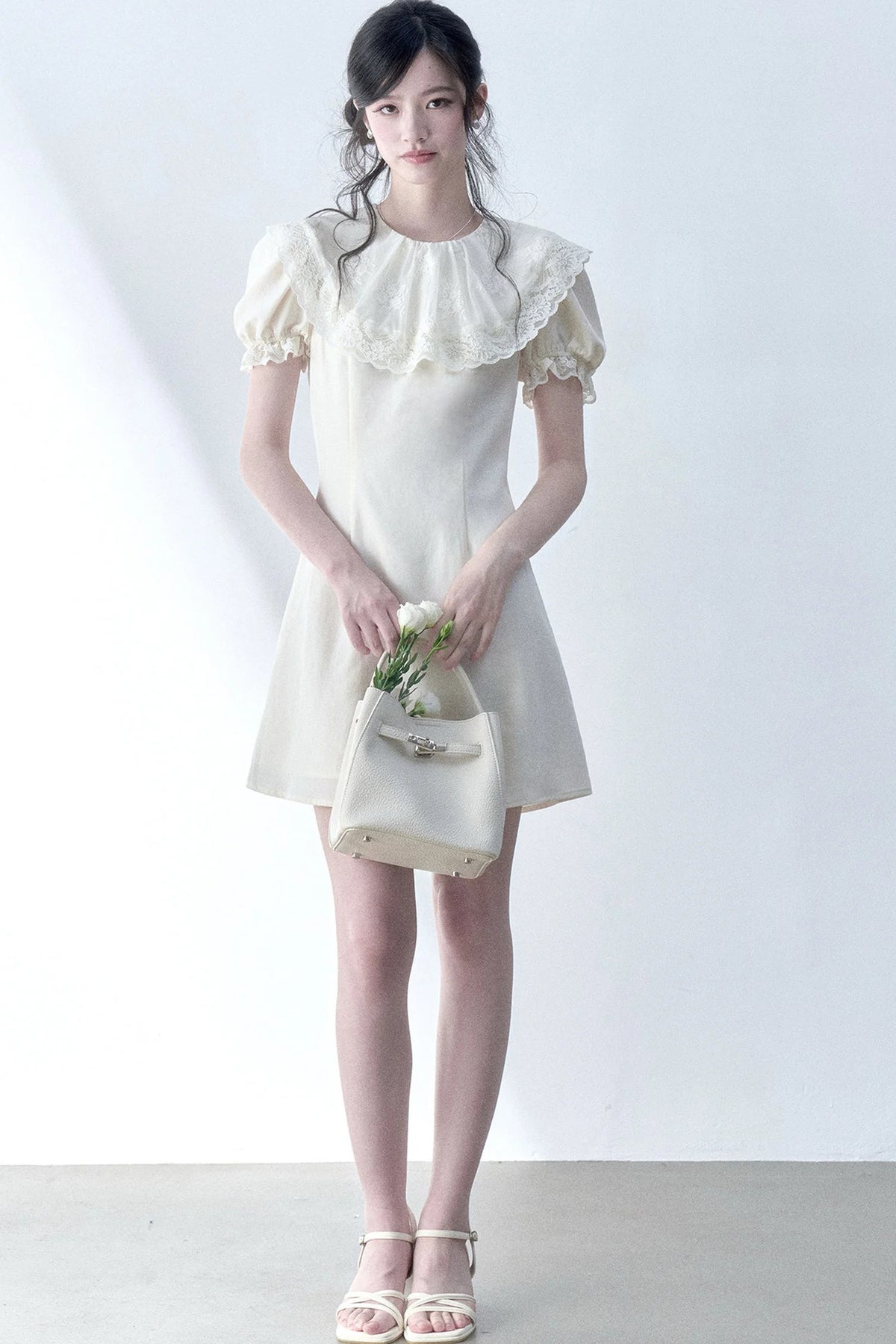 Vanilla Lace Doll Collar Dress