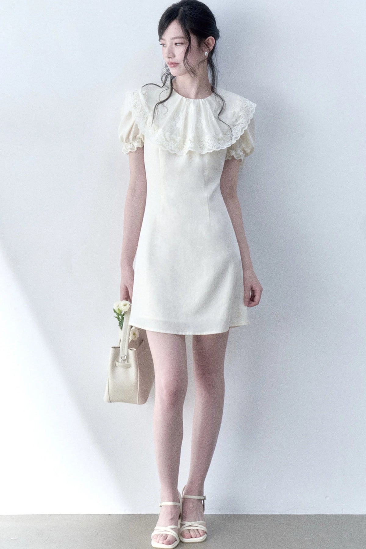 Vanilla Lace Doll Collar Dress
