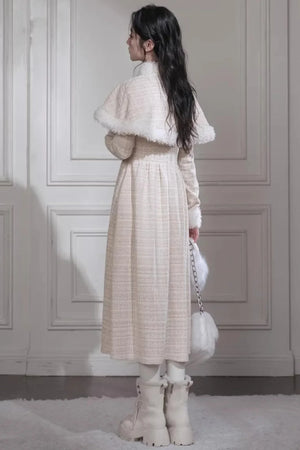 Vanilla Velvet Tweed Dress Set