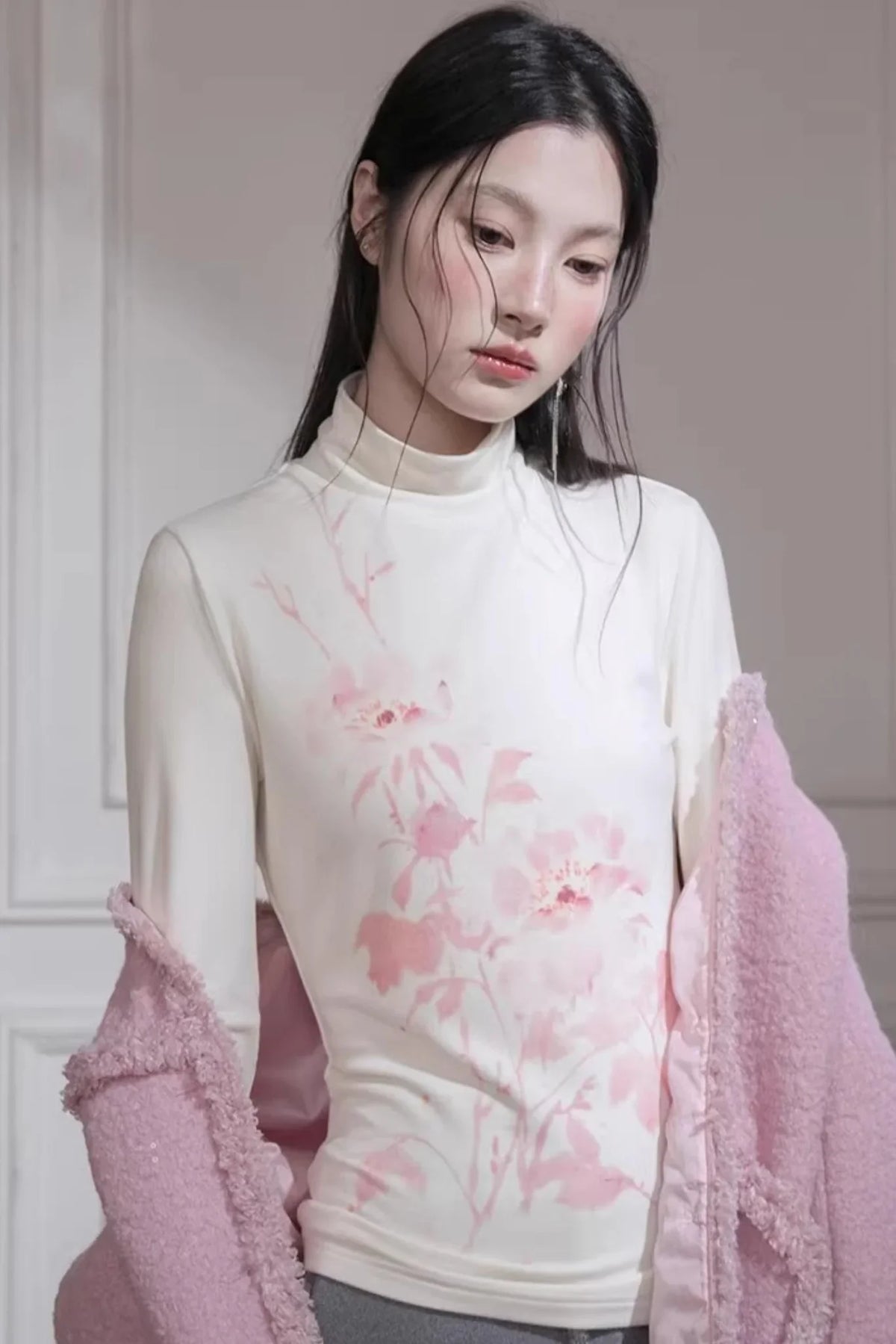 Velvet Cherry Apricot Blouse
