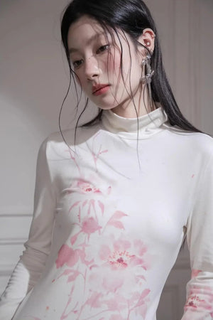 Velvet Cherry Apricot Blouse
