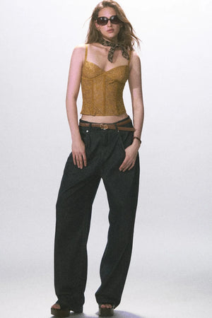 Velvet Fishbone Lace Camisole Camisole Top