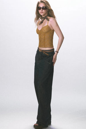 Velvet Fishbone Lace Camisole Camisole Top