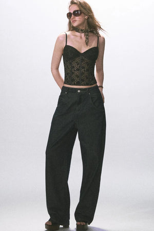 Velvet Fishbone Lace Camisole Camisole Top