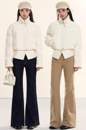 Velvet-Like Ruffle Trim Coat