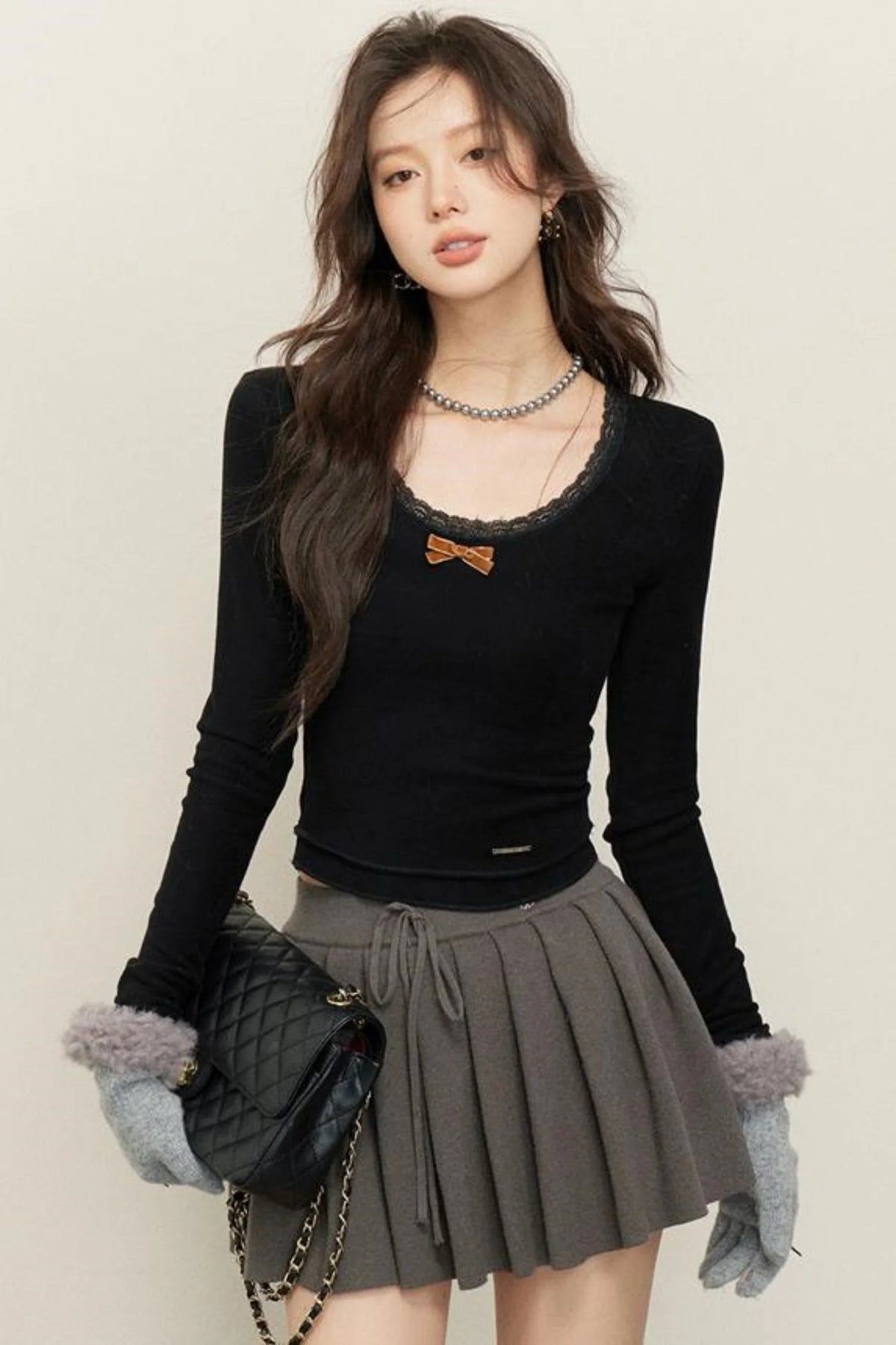 Velvet Ribbon Shirt