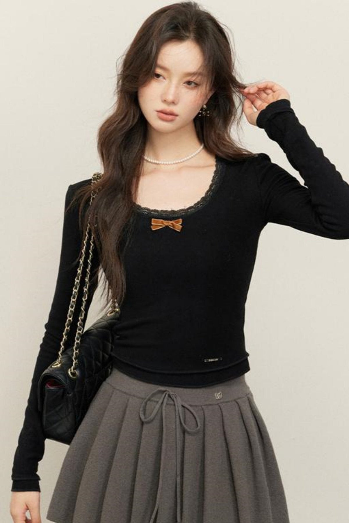 Velvet Ribbon Shirt